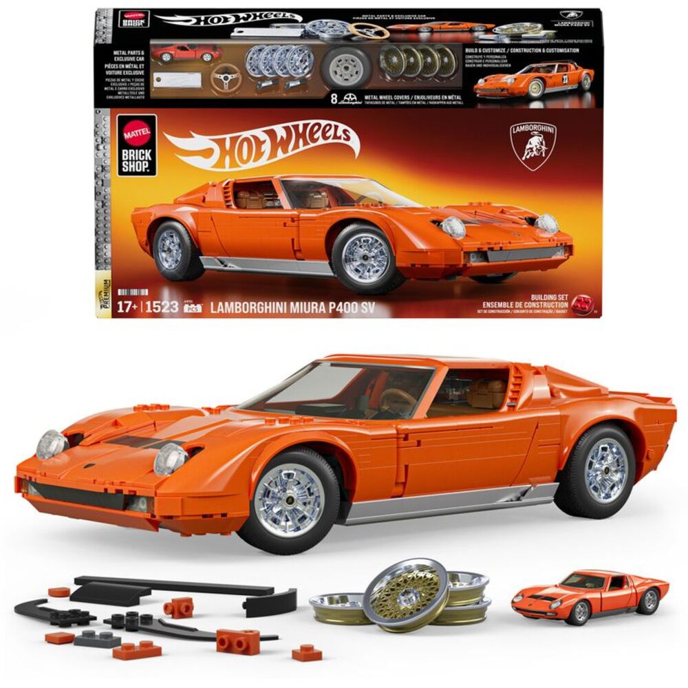 Mattel Brick Shop Hot Wheels Premium '71 Lamborghini Miura P400 SV